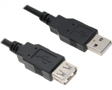 FAST ASIA Kabl USB A - USB A M/F (produžni) 3m crni