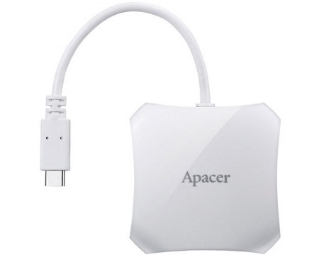APACER APč USB 3.1 Type-C hub beli