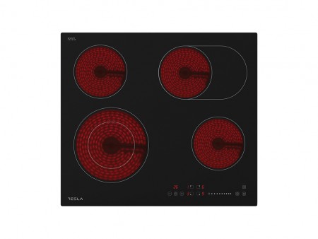 Tesla staklokeramicka ploca HV6410MX,4 zone, 2 proširene,60cm,inox rub