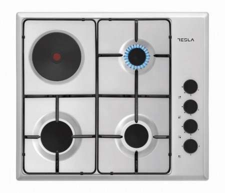 Tesla kombinovana ploca HM6310SX,4 zone,1 elekt.ringla+3 gas,60cm,inox
