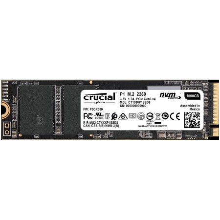 Crucial P1 1000GB 3D NAND NVMe PCIe M.2 SSD ( CT1000P1SSD8 )