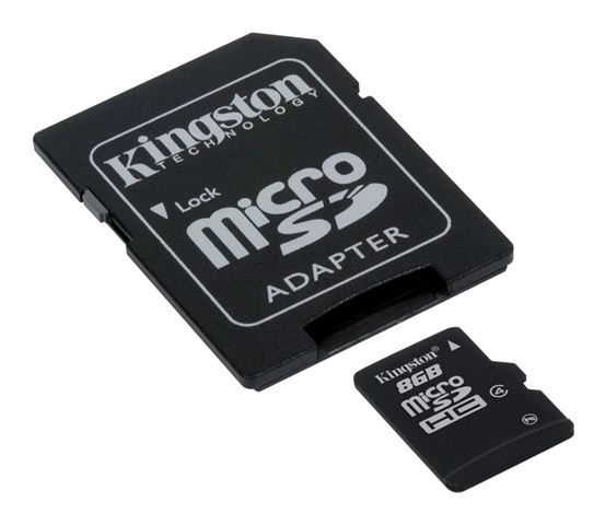 MICRO SD 8GB KINGSTON + SD adapter SDC48GB