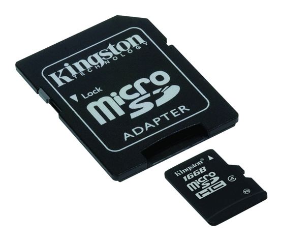 MICRO SD 16GB KINGSTON + SD adapter SDC416GB